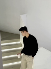 polo长袖毛衣针织衫慵懒风上衣1218-P70，男装针织衫/毛衣，星座1012-1