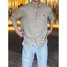 （网图）刺绣标夏季穿搭宽松弛感长袖衬衣薄款上衣C2258-特价P40，男装衬衫，电商A007