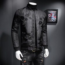 7133冬季新款加厚蚕丝棉服刺绣休闲保暖棉衣，男装棉衣，钱塘2010-1