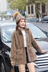 冬装新品金貂绒休闲咖色外套，其它，水锦红