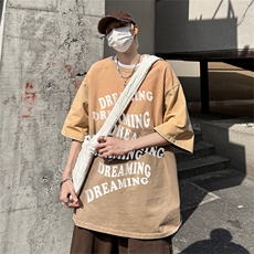 B239-1203-P39渐变扎染创意字母印花复古落肩袖短袖T恤美式，男装T恤，星座514-2(原B239)