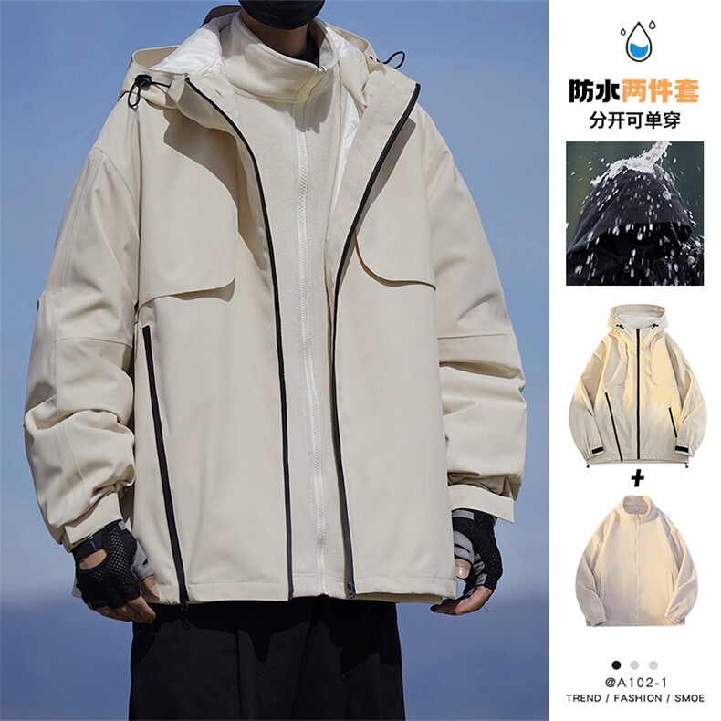 【真三防三合一冲锋衣】DZ2193-TP215控价299户外两件套棉衣男,男装棉衣,电商A102-1