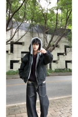 ！冬季加绒加厚荔枝纹皮座山雕外套男女款毛领棉衣-A2363P98，男装棉衣，电商B241