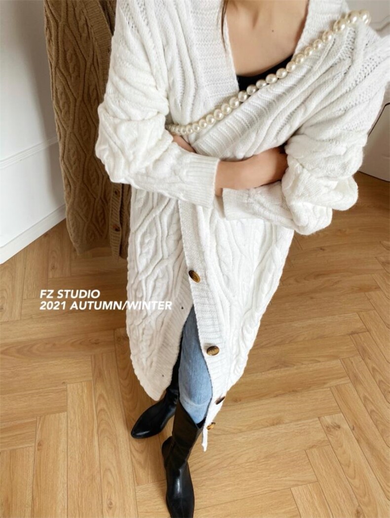 【现货】长款毛衣外套，女装针织衫/毛衣，F/TU