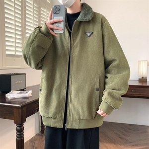 加厚系复古冬季男款休闲翻领水洗棉服夹克棉衣外套潮牌特P图片