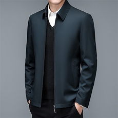 CXY216钱塘2020-2中年男士商务休闲翻领百搭厚款保暖羽绒服P160，男装羽绒服，钱塘207-2