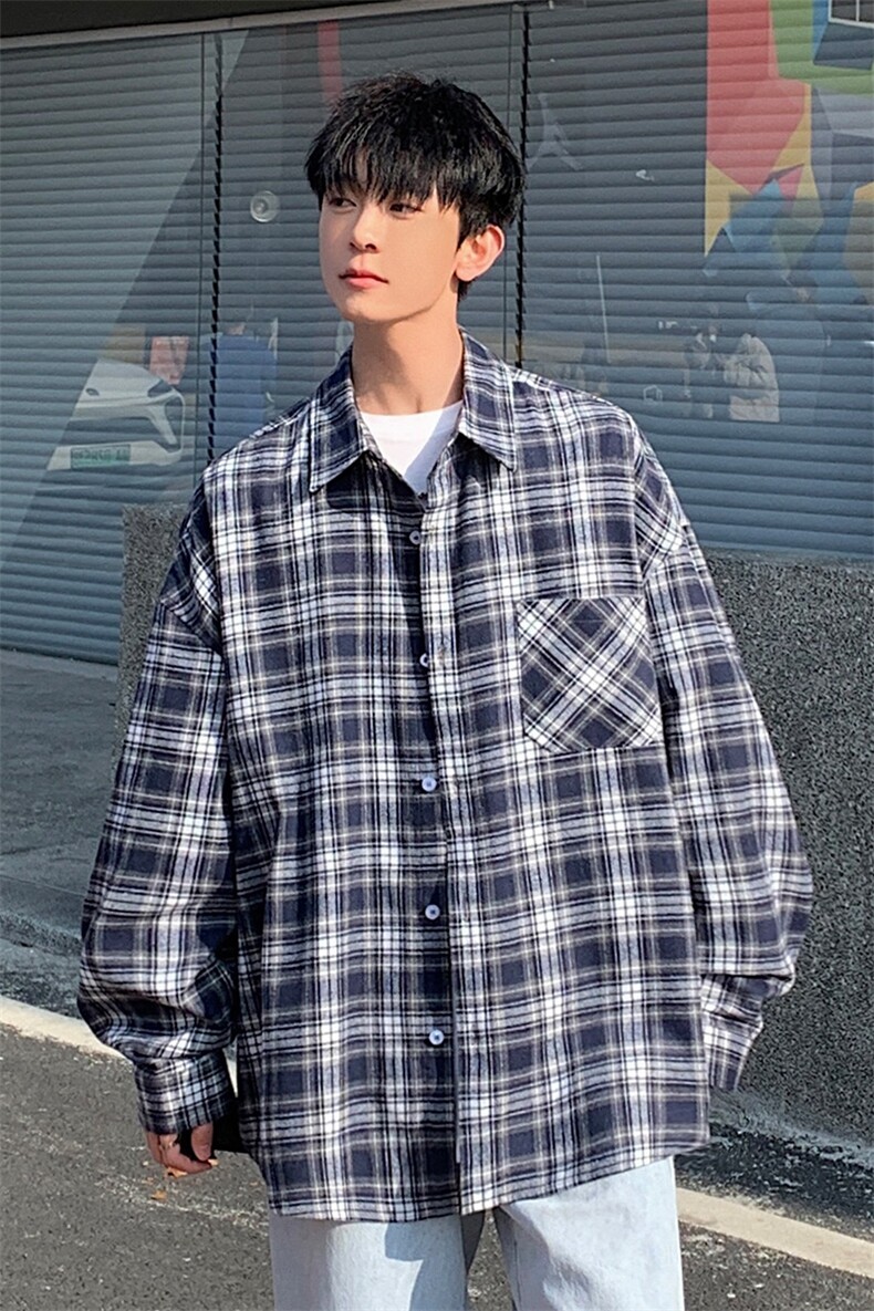 新款休闲格子衬衫,男装衬衫,星座1106-2（原1111B）