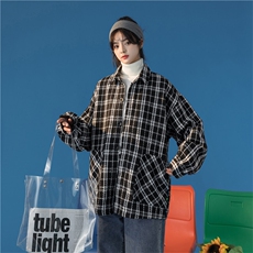 情侣中性风宽松大码千鸟格复合加厚呢料夹克外套/A338-1N115P90，男装夹克，电商D325