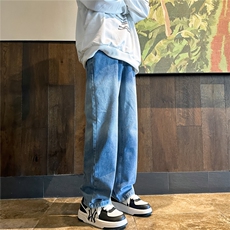 K1222-p35-控58oversizecleanfit牛仔裤褶皱直筒裤老爹裤长裤，男装牛仔裤，星座103A-1