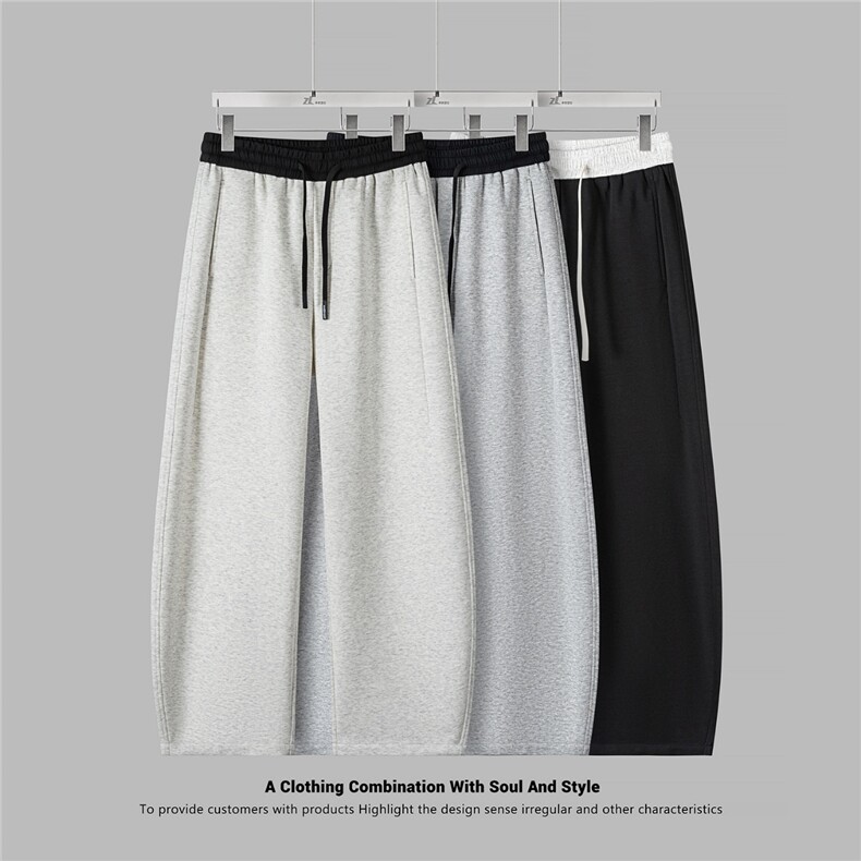 时尚廓形休闲卫裤男立裁撞色休闲长裤A329-K9917-P60，男装休闲裤，电商A329