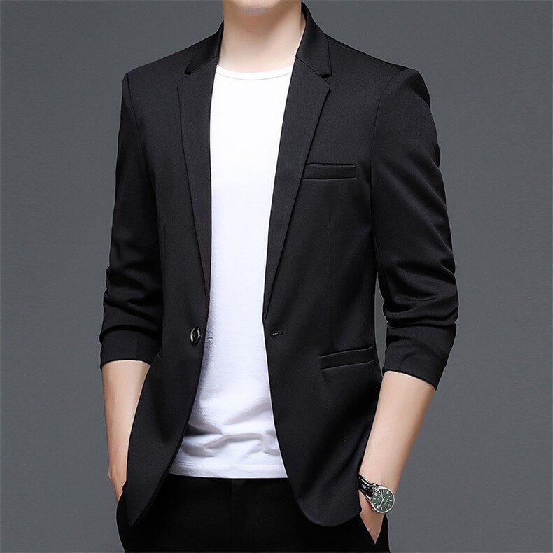 NJ8022钱塘2020-2时尚休闲简约秋装中青年男士百搭西服外套P73,男装西服,钱塘207-2