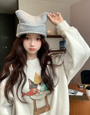 2025年秋季时尚百搭通勤简约休闲加厚加绒保暖圆领卫衣，女装卫衣/绒衫，湘姗