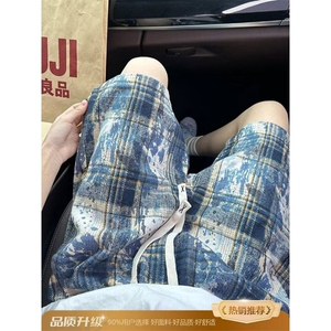 夏季新款美式短裤男潮牌薄款设计感小众宽松大码运动休闲五分裤子图片
