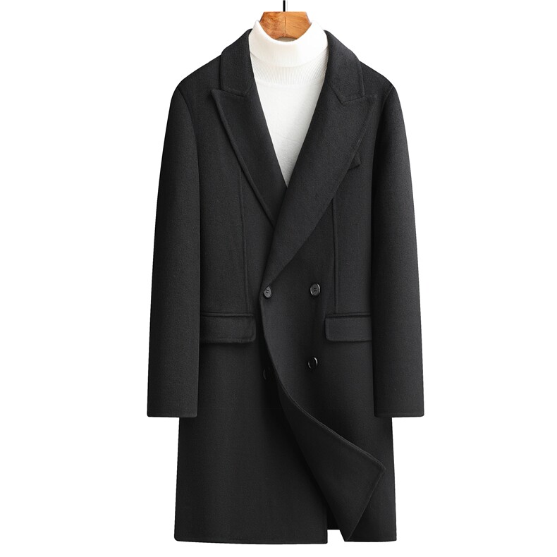 2025年时尚轻奢双面呢新款呢子大衣中长款1409-9252-P235，男装毛呢大衣，星座1409