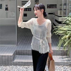 韩系温柔慵懒风针织罩衫套装裙女秋季2025新款一整套吊带裙两件套图片