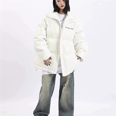 美式街头立领鳄鱼纹PU皮棉服外套女冬季保暖ins潮宽松面包服棉衣，男装棉衣，星座1210-1