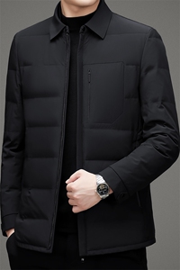 2023冬季新款羽绒服男厚款保暖翻领宽松休闲外套MSNA22Y107-P380图片
