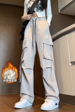 特批P42无差价24冬季机能潮流休闲直筒工装裤男女同款K1212J加绒，男装休闲裤，电商A001