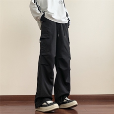 秋冬中性风休闲裤速干裤男多口袋直筒宽松工装裤K10015-特P38，男装工装外套，电商A099