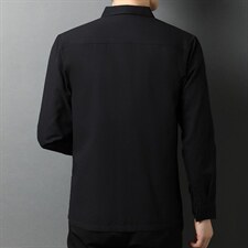 QLM55209男士2023秋季新款长袖衬衣青年修身尖领工装衬衫休闲P56，男装衬衫，电商B360
