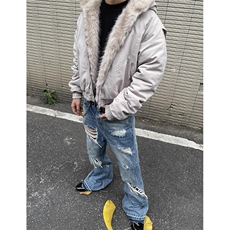 现货高品质美式高街冬季重磅硬挺短款座山雕毛领棉衣男女加厚外套，男装棉衣，电商A486-1