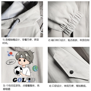 JK41207-P85 加棉款-P115 纯棉连帽夹克男士大码工装夹克男 网格图片