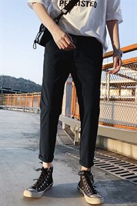 九分裤男士休闲裤弹力韩版修身小脚裤9分潮流运动裤秋季图片