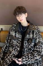 ！抖音直播小香风拼接夹克衫外套CP27-P100，男装夹克，电商B371