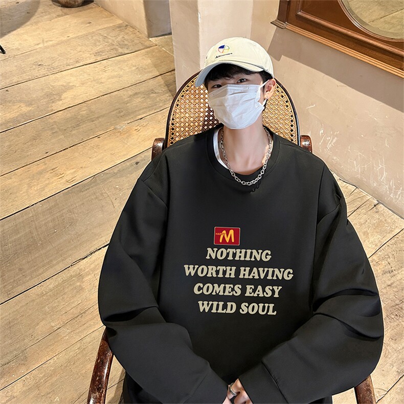 控38简约帅气百搭长袖t恤男大码卫衣T4363-P25,男装卫衣,电商A040