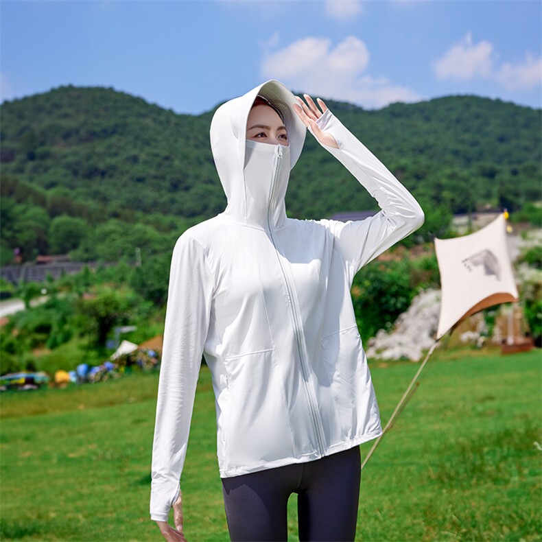 UPF50+冰丝防晒衣女夏2025新款防紫外线原纱防晒服薄款外套,女装防晒衣,可可小西