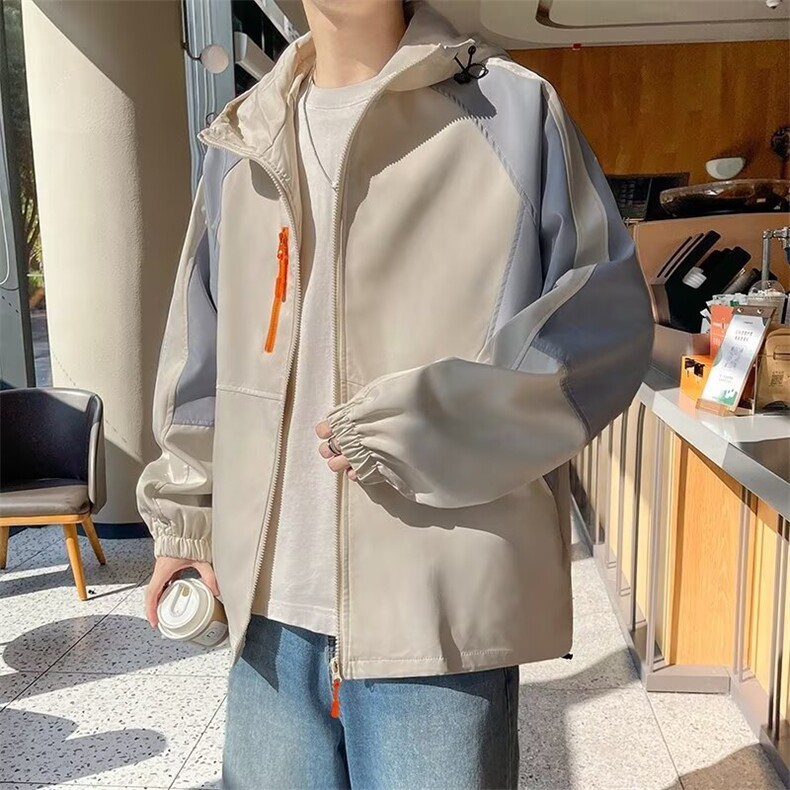 冲锋衣外套男春秋款美式高街夹克春季潮牌痞帅网红休闲衣服JK503图片