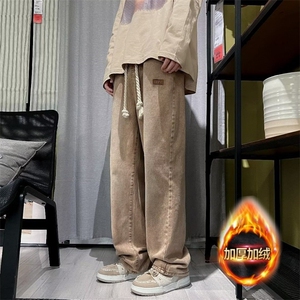牛仔裤男休闲长裤潮牌直筒宽松美式高街阔腿裤NGT815-P58图片