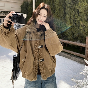 【新款】毛毛拼接加棉棉服2C115-2371-P195-K288图片