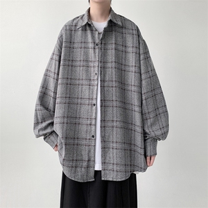 厚款长袖衬衫男格子衬衣KD622-P30图片