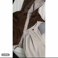 冬季休闲貂绒连帽外套加绒弯刀长裤套装男TZ271-P225现货网图，男装休闲套装，电商B267