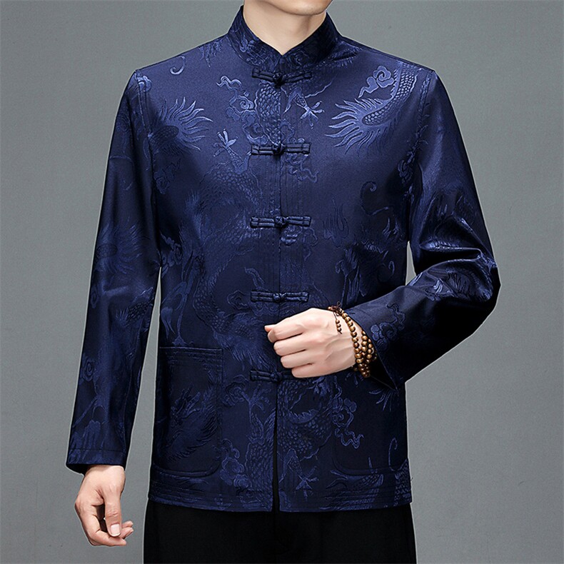 DH039-2305钱塘2020-2春季新款男士唐装上衣时尚风T恤P93，男装民族服装，钱塘207-2