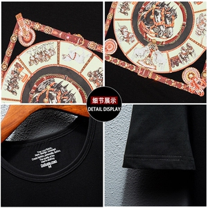 新款高品质套头短袖燙钻潮休闲圆领T恤夏季大码简欧上衣A2526-P63图片