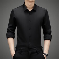 BAMJ-207钱塘2020-2秋季厚款中年男士商务休闲百搭长袖T恤P85，男装衬衫，钱塘207-2