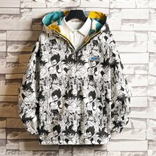 ins印花夹克男潮秋季痞帅连帽工装外套a090-jk69p115限138，男装夹克，电商A089-1