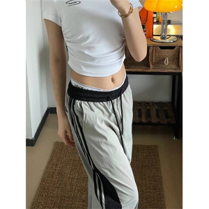 速干尼龙条纹拼接休闲裤，XZ1005-1-TTH0024-批55控78图片