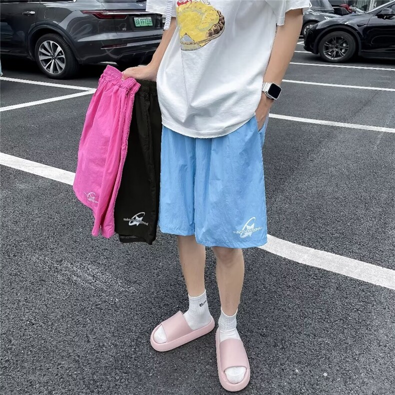 2024多巴胺刺绣宽松沙滩裤运动休闲速干短裤DK217-P27,男装牛仔裤,星座313A-2