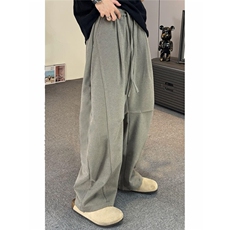 秋冬季设计感拼接阔腿直筒运动休闲裤男宽松轻奢长裤子KJ36，男装休闲裤，星座1116A（原606A-3）