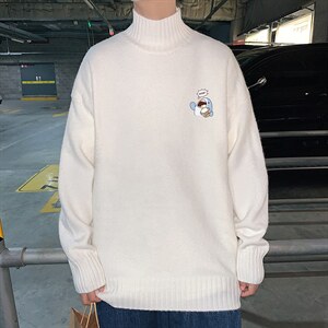 M18239-P45加绒款-P65半高领毛衣男士大码针织衫男毛线衣男，男装针织衫/毛衣，电商A040