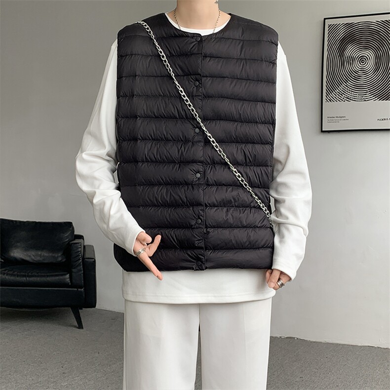 8XL-M轻薄羽绒服马甲男背心内胆90白鸭绒马夹外套YRFC07P98控138,男装背心/马甲,电商D206-1