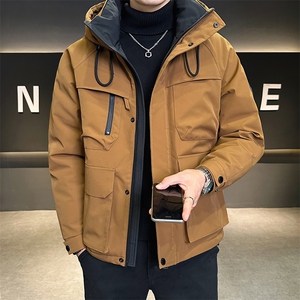 新标90白鸭绒 2025年连帽时尚潮流保暖羽绒服男YR6063-P240图片