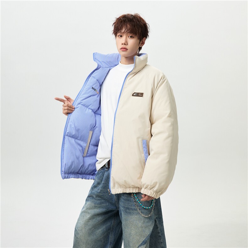 XZ-230-1MY700男模无影墙简约格子刺绣双面穿休闲面包服P118控158,女包手腕包,星座230-1