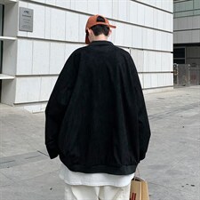 2024秋冬季新款港风鹿皮绒夹克男韩版潮流时尚外套A161-2-J03-P55，男装夹克，电商A161-2