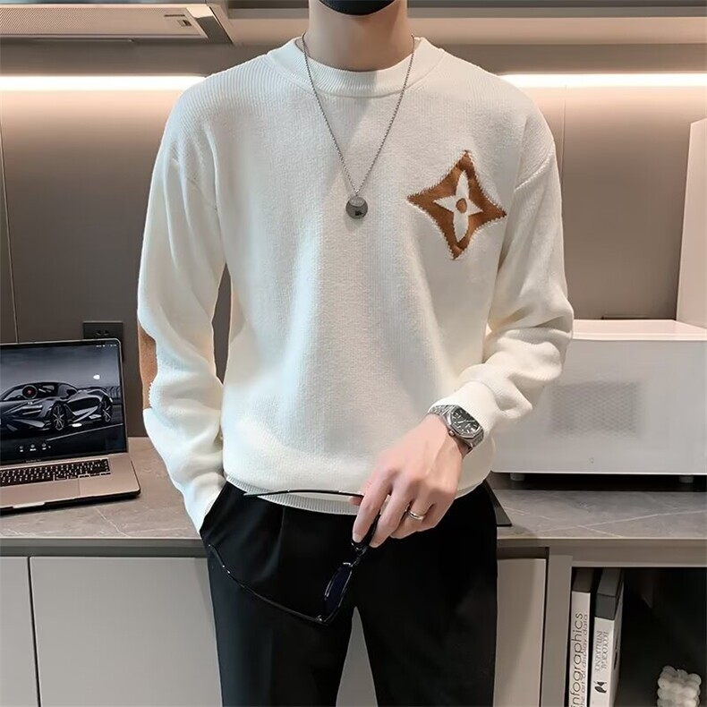 韩版潮流个性针织男春秋修身上衣长袖圆领毛衣青年时尚S573/P50,男装针织衫/毛衣,星座506