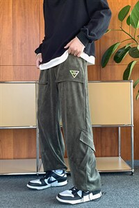22秋 新款灯芯绒宽松休闲港风oversize休闲长裤 B266-X829-P60图片