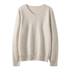 2025年秋季兔绒V领针织衫纯色羊毛衫长袖毛衣，女装羊毛衫，枫宸羊绒